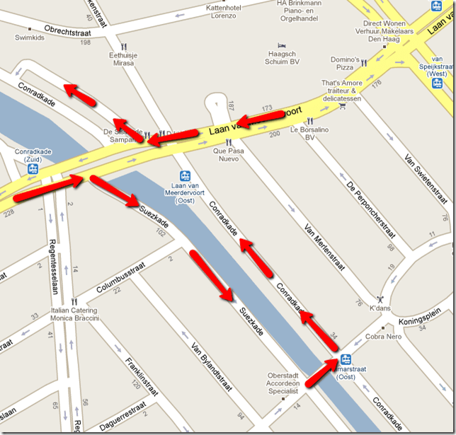 Vrije parkeerplekken Conradkade buurt panoramaflat